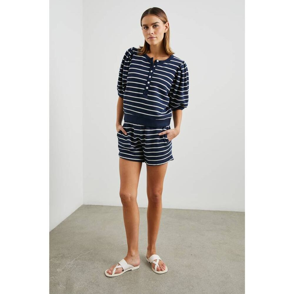 Rails Jane Shorts in Navy White Stripe L - Picture 2 of 4